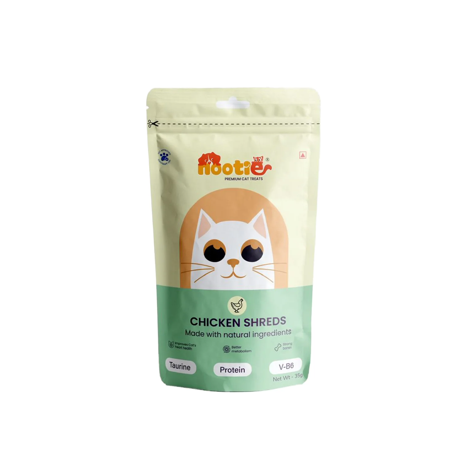 Nootie Premium Cat Treats – Chicken Shreds | High-Protein, Taurine-Rich Natural Cat Treats for Heart, Metabolism & Bone Health (35g) - Image 7