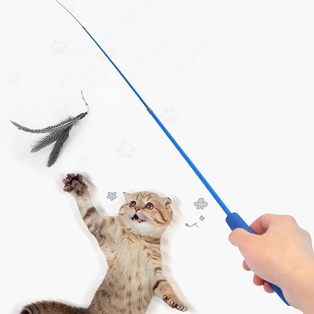 Nootie Interactive Cat Feather Stick Toy | Safe, Durable & Enriching Play for Kittens & Adult Cats | Stimulates Hunting Instincts | Colors May Vary - Image 3