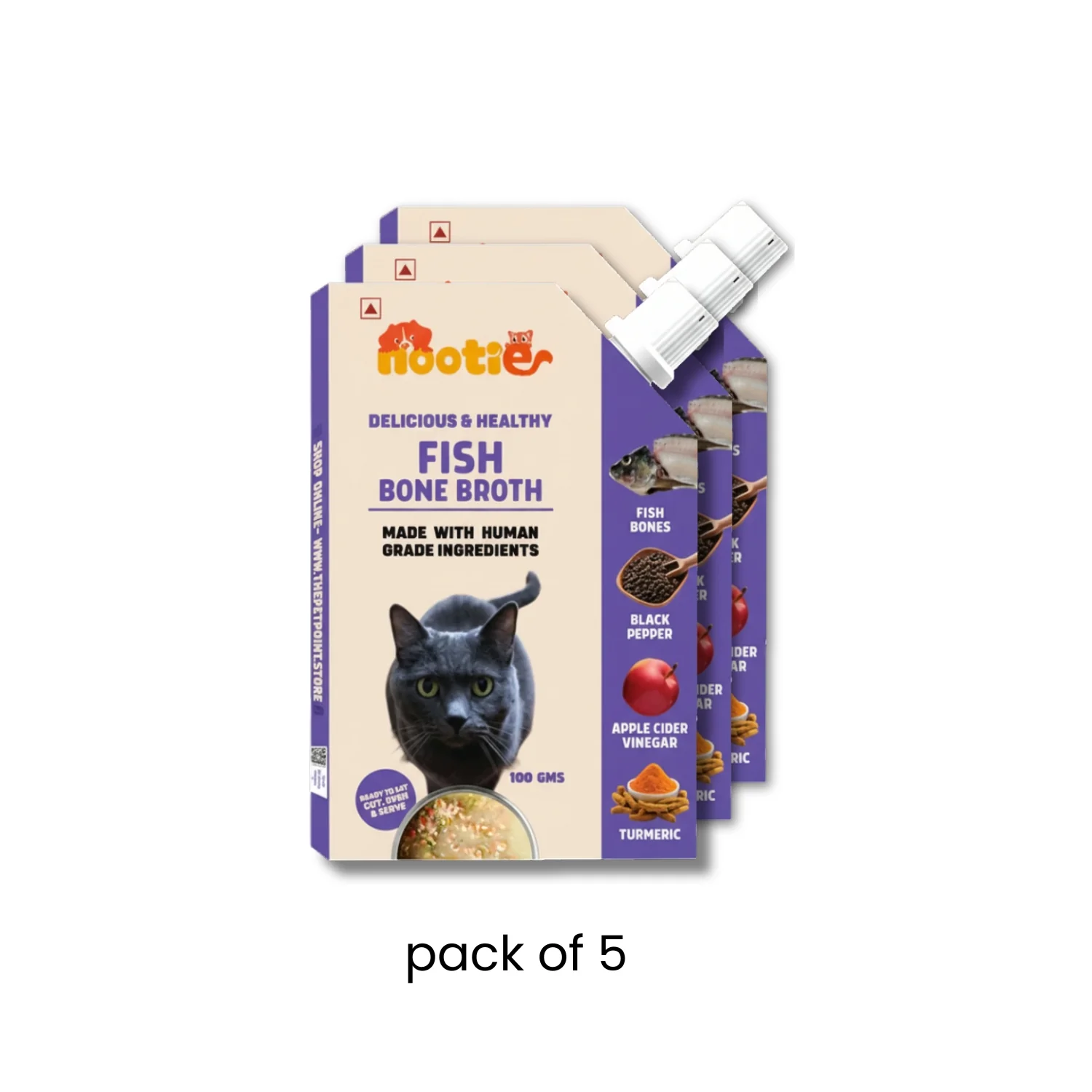 Nootie Natural Fish Broth for Dogs & Cats – Nutrient-Rich, Hydrating Meal Topper (100ml) - Image 12