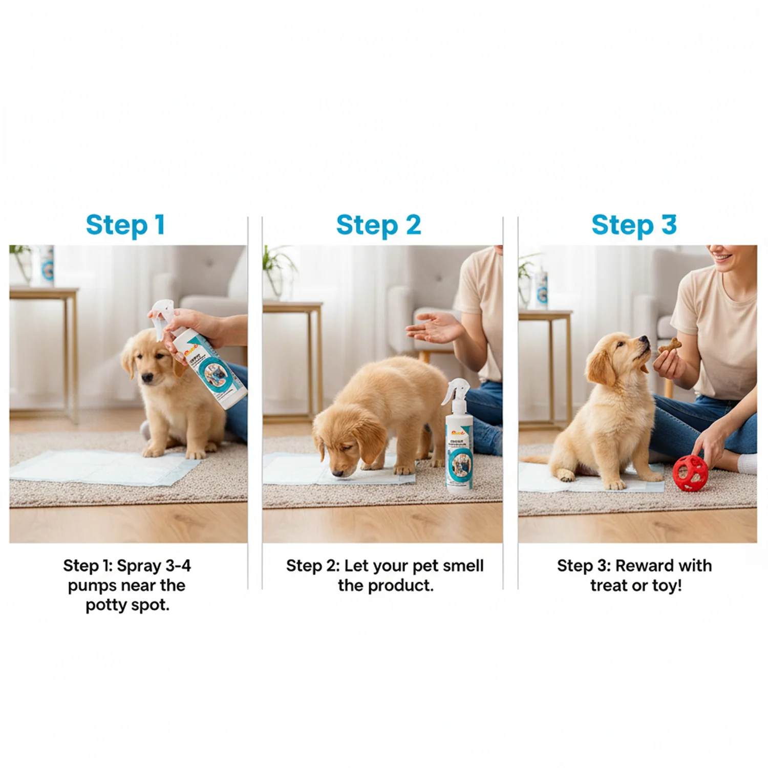 Nootie Puppy Training Spray – Jasmine Fragrance (250 ml) | Potty Area Attractor & Odour Control - Image 3