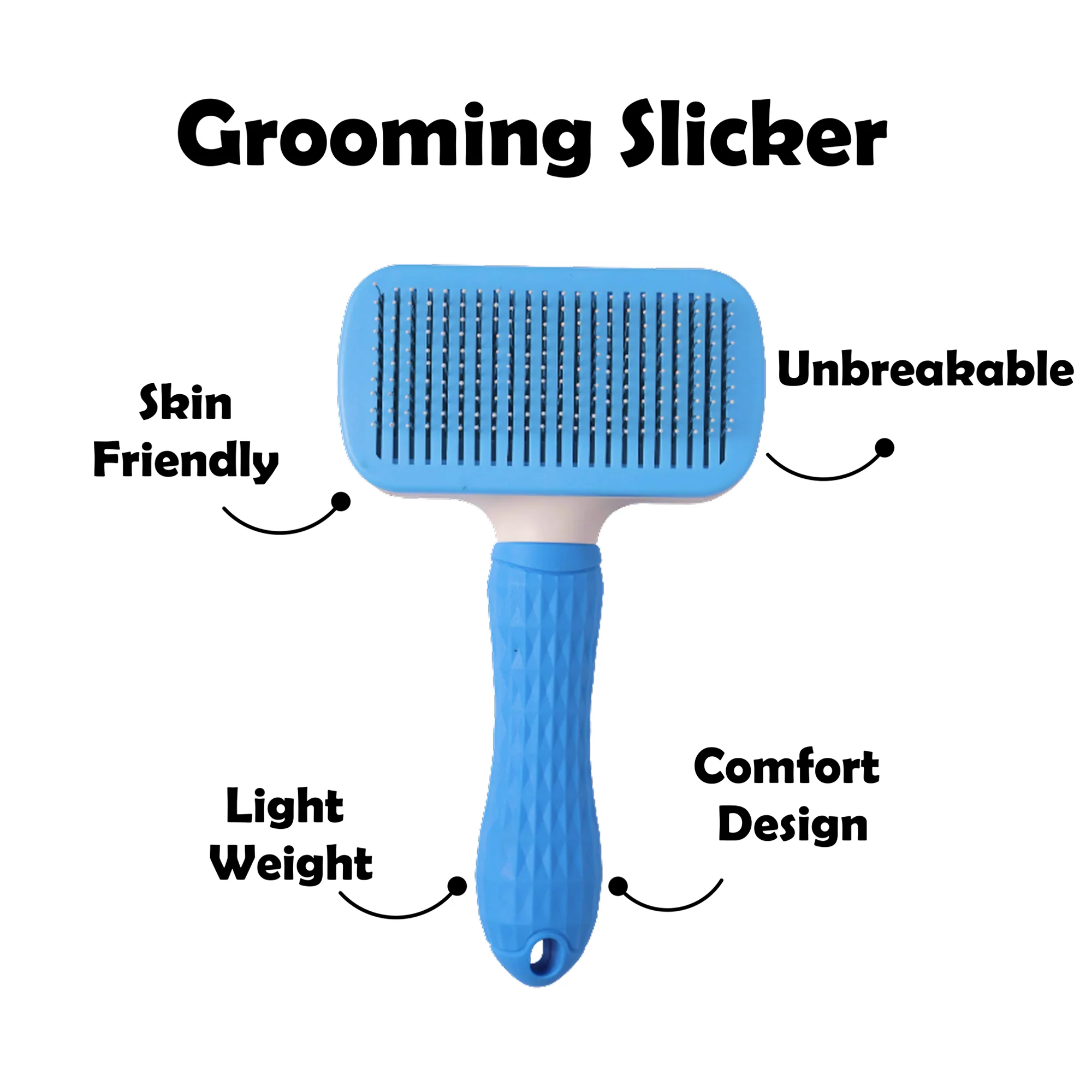 Nootie Slicker Brush for Dogs & Cats | Gentle Detangling, De-Shedding & Coat Shine - Image 4