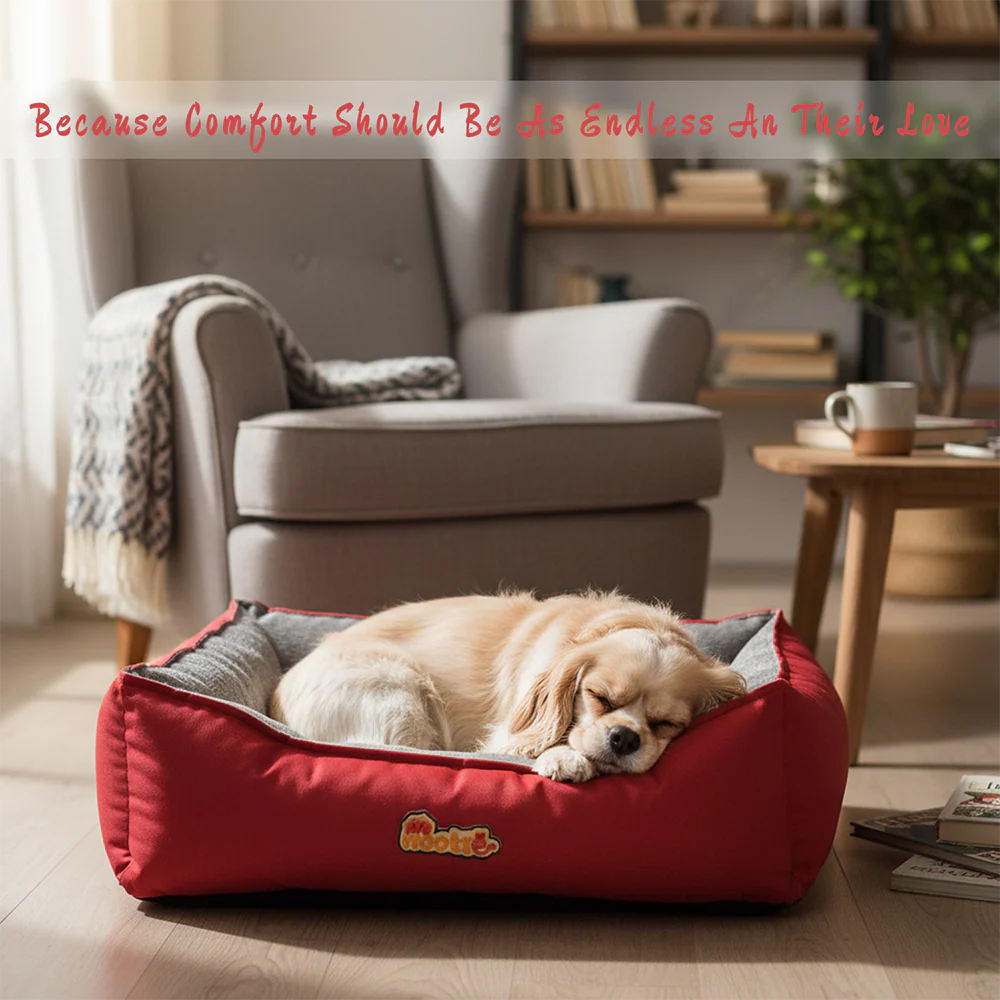 Nootie Sofa Basket Bed for Dogs & Cats – Small (22" x 17" x 6") | Velvet Interior, Mat Exterior, Washable & Scratch-Resistant - Image 11
